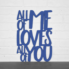 Load image into Gallery viewer, Spunky Fluff Proudly handmade in South Dakota, USA Medium / Cobalt Blue All Of Me Loves All Of You
