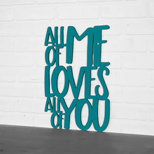 Load image into Gallery viewer, Spunky Fluff Proudly handmade in South Dakota, USA Medium / Teal All Of Me Loves All Of You
