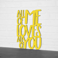 Load image into Gallery viewer, Spunky Fluff Proudly handmade in South Dakota, USA Medium / Yellow All Of Me Loves All Of You
