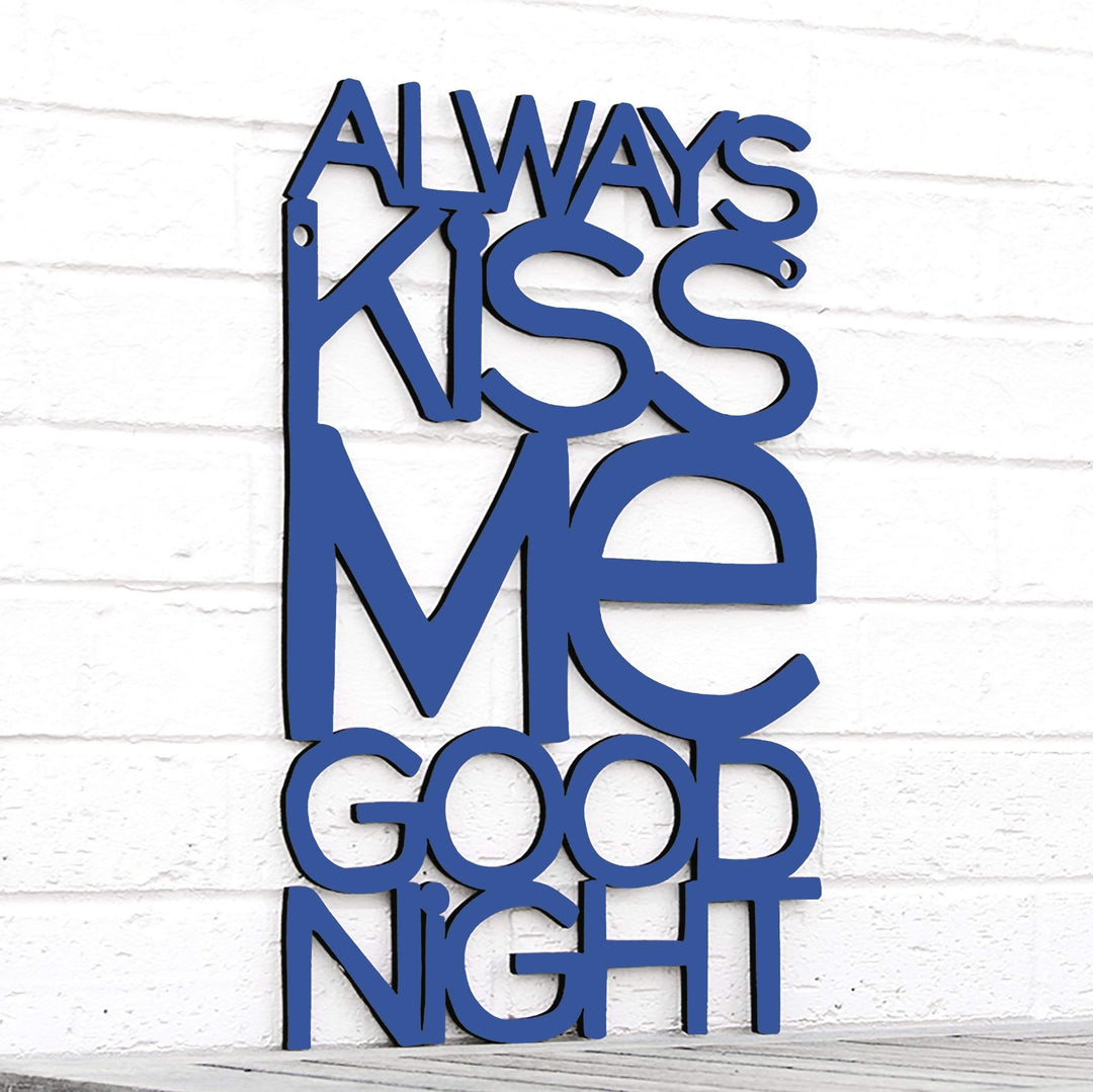 Spunky Fluff Proudly handmade in South Dakota, USA Medium / Cobalt Blue Always Kiss Me Goodnight