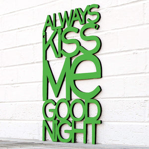 Spunky Fluff Proudly handmade in South Dakota, USA Medium / Grass Green Always Kiss Me Goodnight