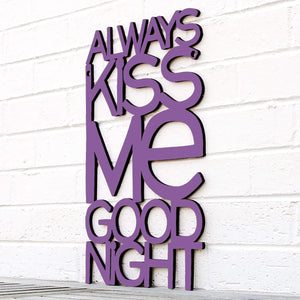 Spunky Fluff Proudly handmade in South Dakota, USA Medium / Purple Always Kiss Me Goodnight