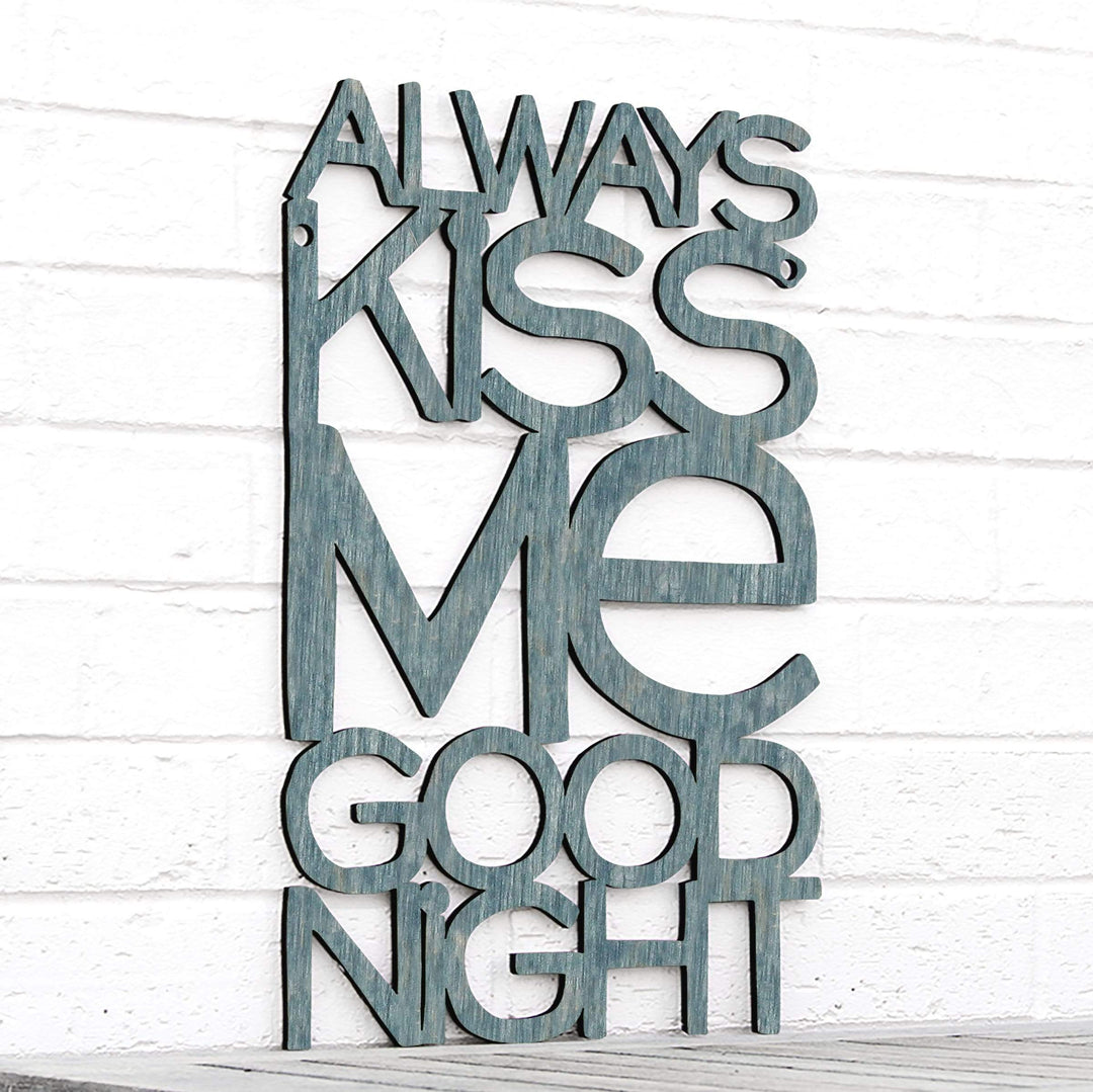Spunky Fluff Proudly handmade in South Dakota, USA Medium / Weathered Denim Always Kiss Me Goodnight