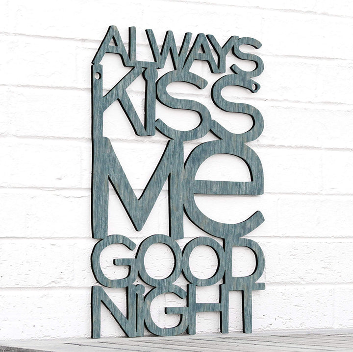 Spunky Fluff Proudly handmade in South Dakota, USA Medium / Weathered Denim Always Kiss Me Goodnight