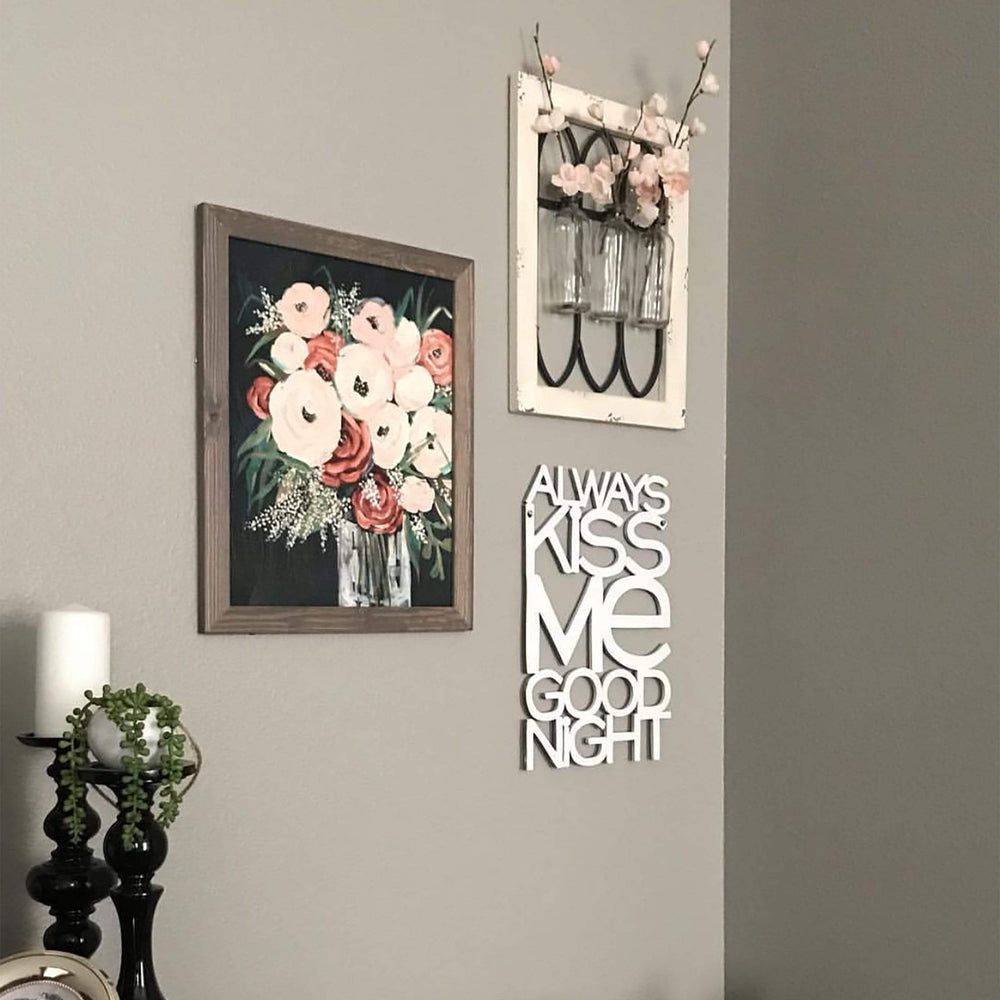 Spunky Fluff Proudly handmade in South Dakota, USA Medium / White Always Kiss Me Goodnight