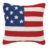 Peking Handicraft Home Accents American Flag Hook Pillow