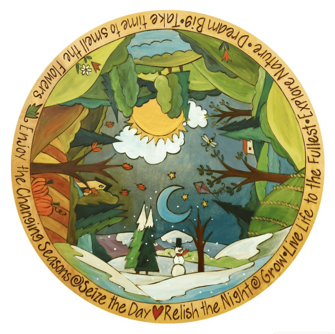 Sticks Mixed Media Around the World in 365 Days Lazy Susan