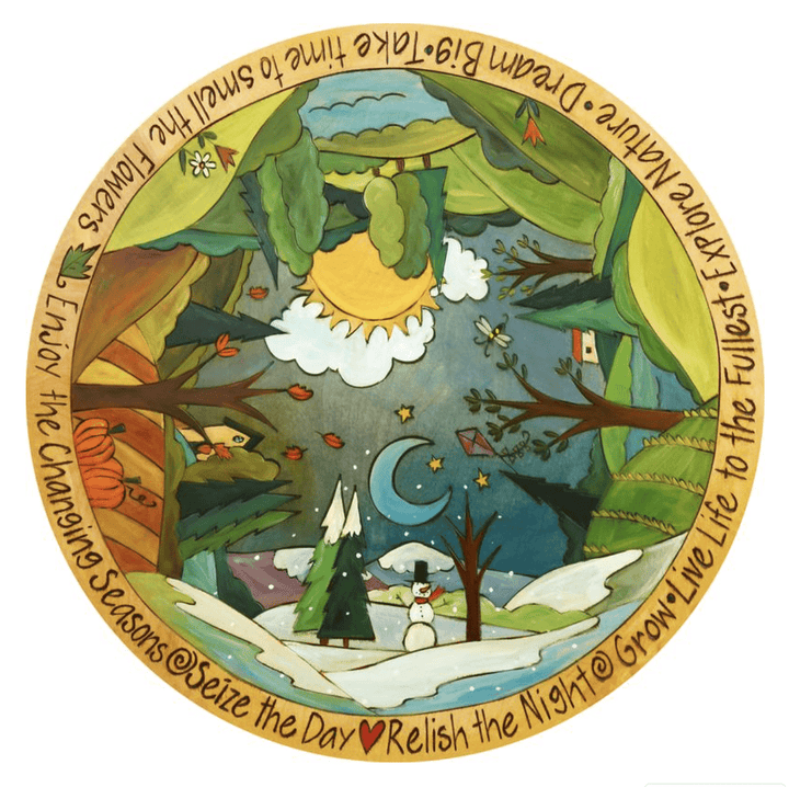 Sticks Mixed Media Around the World in 365 Days Lazy Susan
