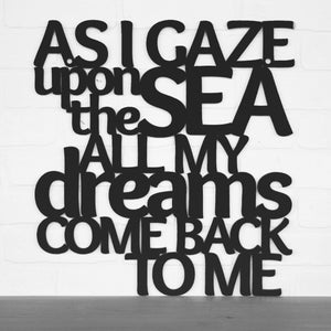 Spunky Fluff Proudly handmade in South Dakota, USA Black As I Gaze At The Sea All My Dreams Come Back To Me