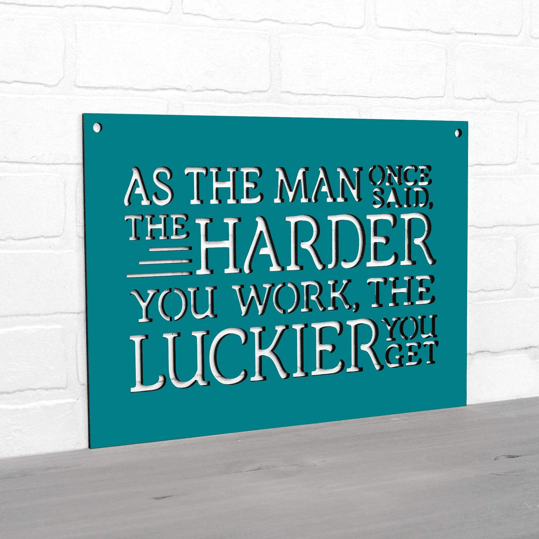 Spunky Fluff Proudly handmade in South Dakota, USA As The Man Once Said, The Harder You Work The Luckier You Get