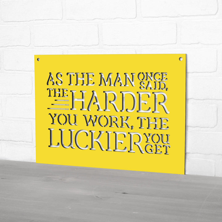 Spunky Fluff Proudly handmade in South Dakota, USA As The Man Once Said, The Harder You Work The Luckier You Get