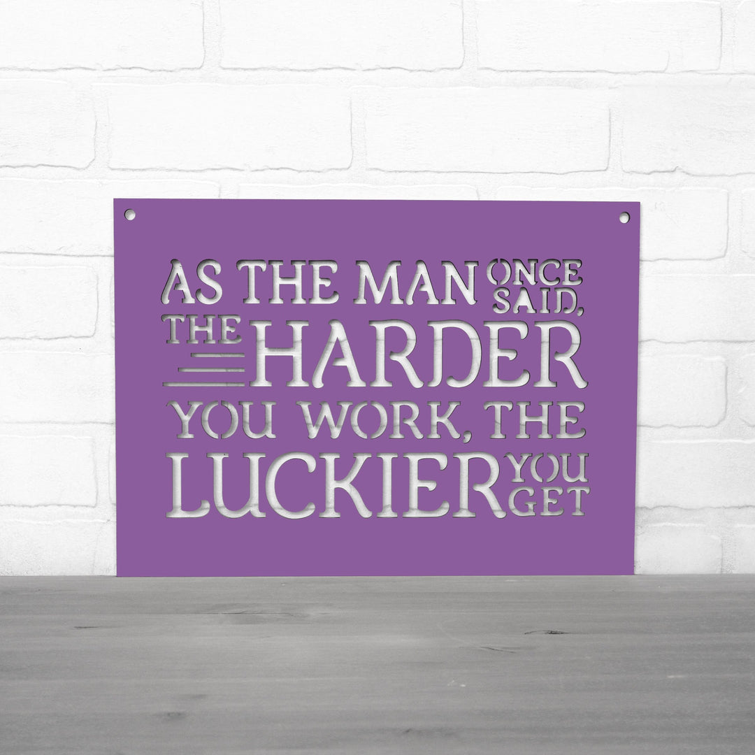 Spunky Fluff Proudly handmade in South Dakota, USA As The Man Once Said, The Harder You Work The Luckier You Get