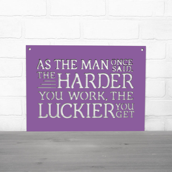 Spunky Fluff Proudly handmade in South Dakota, USA As The Man Once Said, The Harder You Work The Luckier You Get