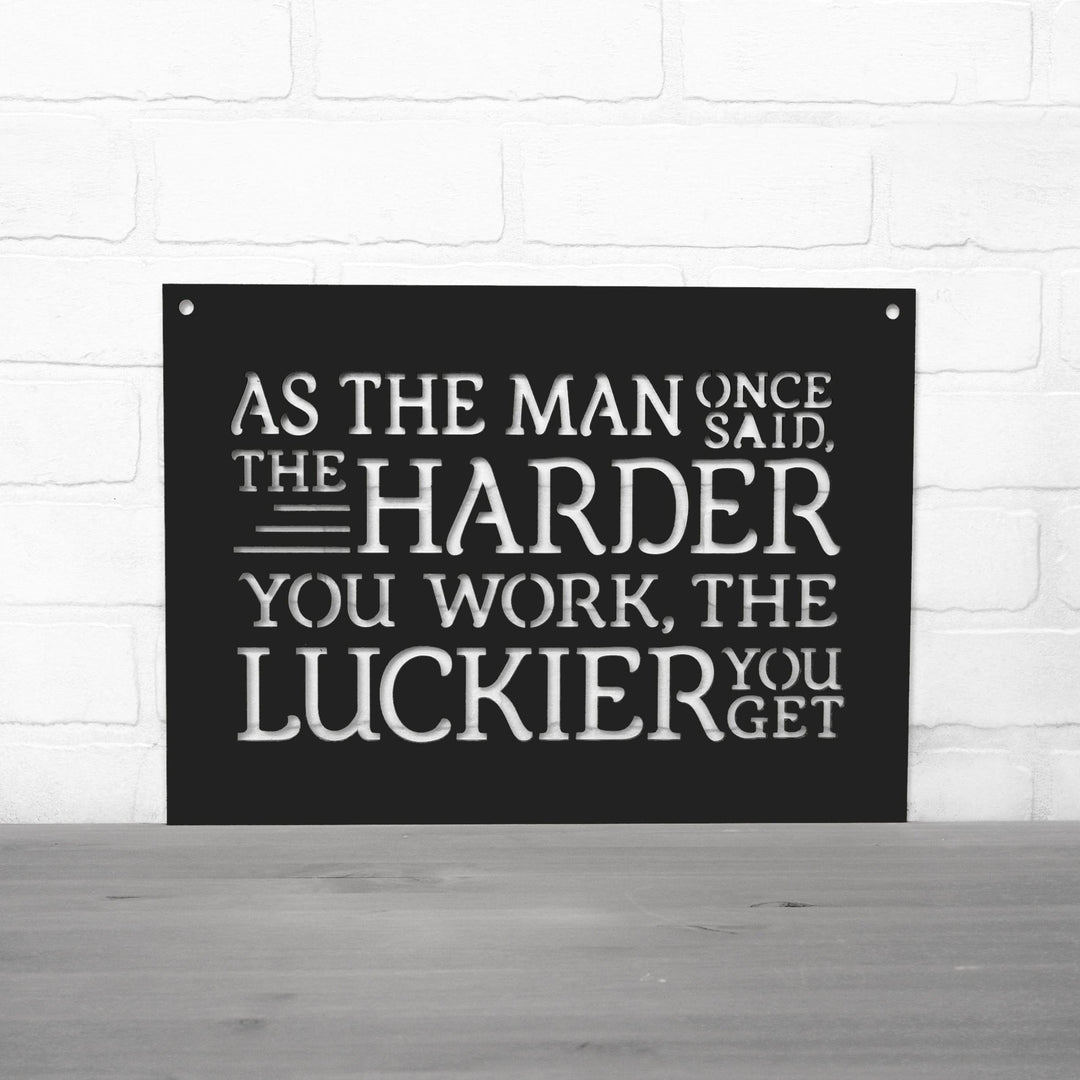 Spunky Fluff Proudly handmade in South Dakota, USA As The Man Once Said, The Harder You Work The Luckier You Get