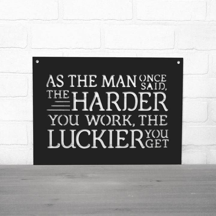 Spunky Fluff Proudly handmade in South Dakota, USA As The Man Once Said, The Harder You Work The Luckier You Get