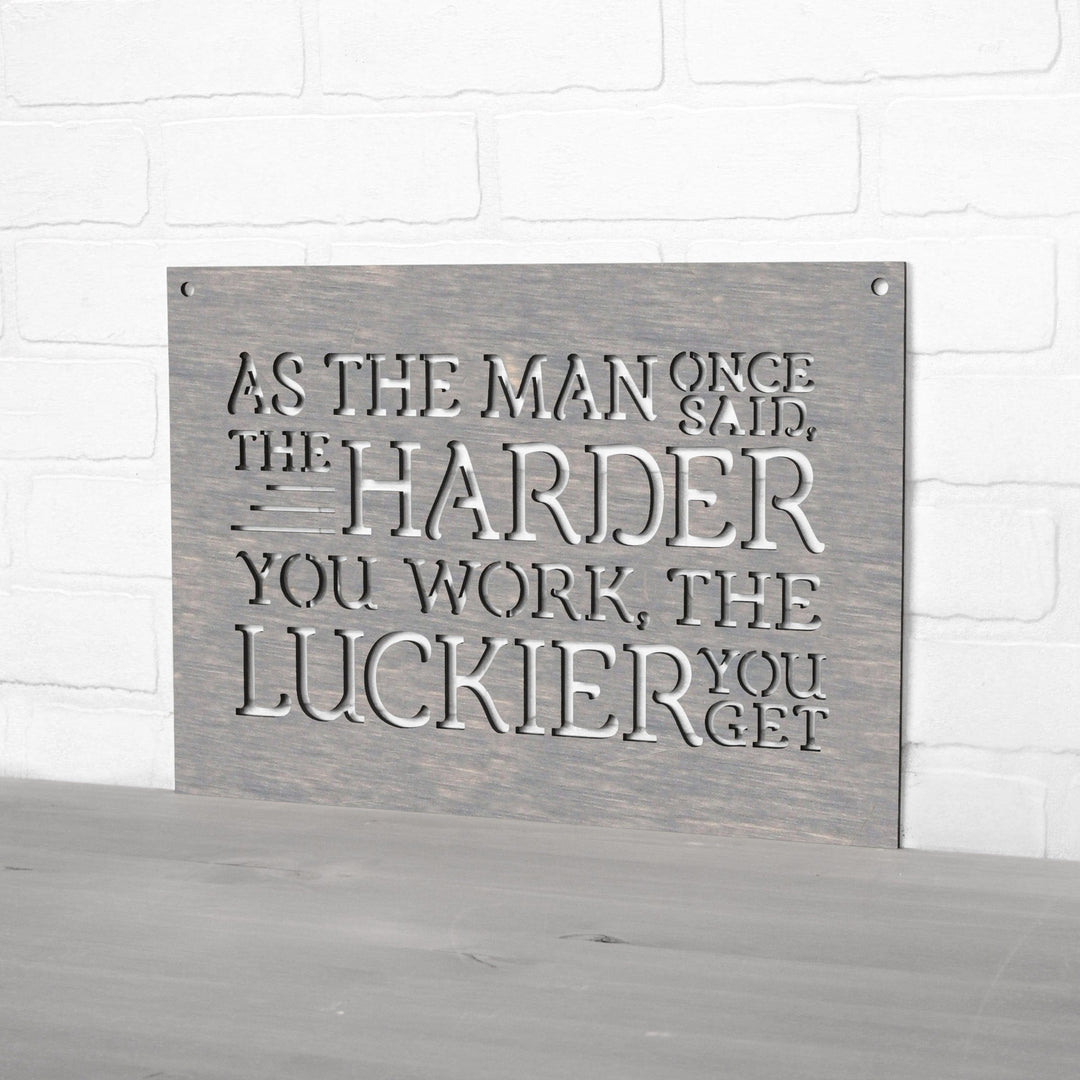 Spunky Fluff Proudly handmade in South Dakota, USA As The Man Once Said, The Harder You Work The Luckier You Get