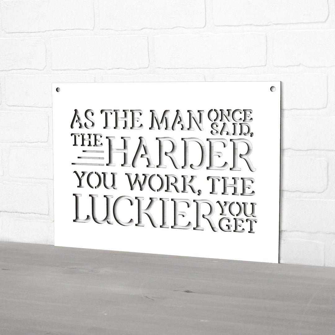 Spunky Fluff Proudly handmade in South Dakota, USA As The Man Once Said, The Harder You Work The Luckier You Get