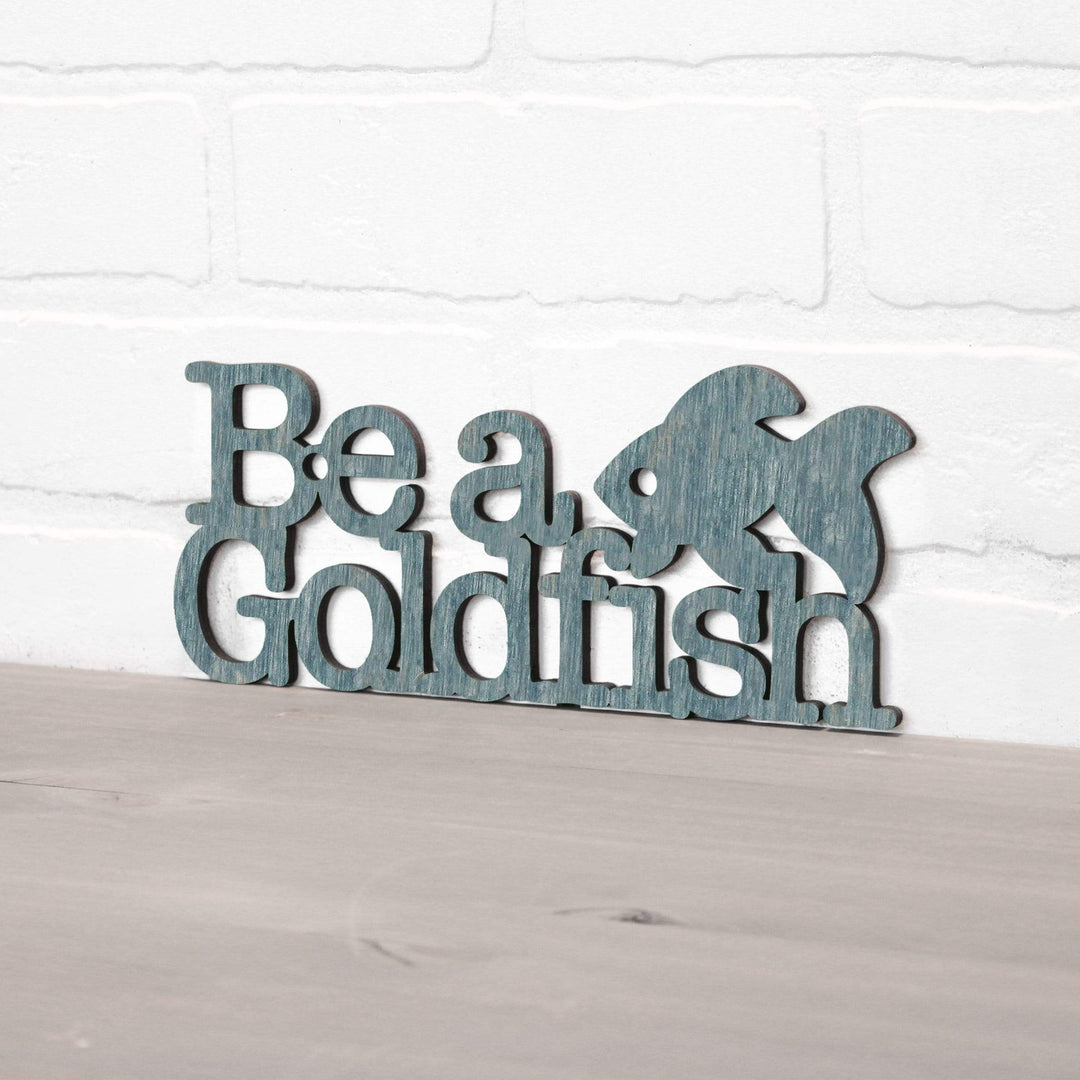 Spunky Fluff Proudly handmade in South Dakota, USA Small / Weathered Denim Be A Goldfish
