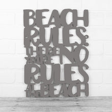 Load image into Gallery viewer, Spunky Fluff Proudly handmade in South Dakota, USA Medium / Charcoal Gray Beach Rules: There Are No Rules At The Beach
