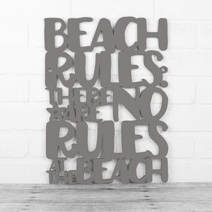 Spunky Fluff Proudly handmade in South Dakota, USA Medium / Charcoal Gray Beach Rules: There Are No Rules At The Beach