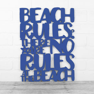 Spunky Fluff Proudly handmade in South Dakota, USA Medium / Cobalt Blue Beach Rules: There Are No Rules At The Beach