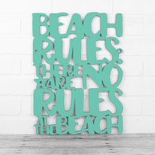 Load image into Gallery viewer, Spunky Fluff Proudly handmade in South Dakota, USA Medium / Turquoise Beach Rules: There Are No Rules At The Beach
