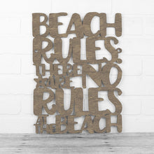 Load image into Gallery viewer, Spunky Fluff Proudly handmade in South Dakota, USA Medium / Weathered Brown Beach Rules: There Are No Rules At The Beach
