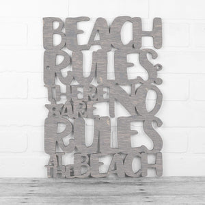 Spunky Fluff Proudly handmade in South Dakota, USA Medium / Weathered Gray Beach Rules: There Are No Rules At The Beach