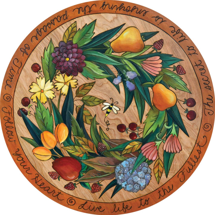 Bee Heaven 18-inch lazy susan by Sincerely Sticks – front design
