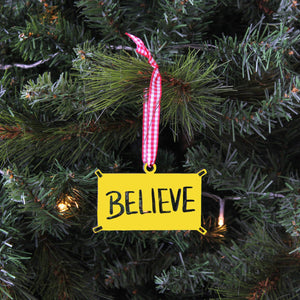 Spunky Fluff Proudly handmade in South Dakota, USA Believe Ted Lasso Ornament