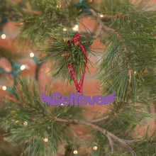 Load image into Gallery viewer, Spunky Fluff Proudly handmade in South Dakota, USA Ornament / Purple Believe Tiny Word Ornament
