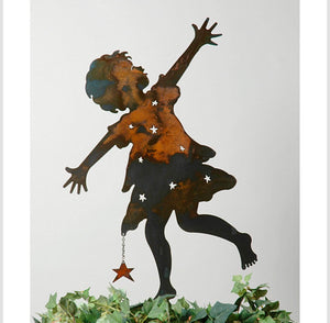 Prairie Dance Proudly Handmade in South Dakota, USA Carol Roeda Girl Dancer Decorative Garden Stake