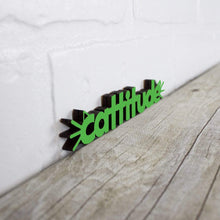 Load image into Gallery viewer, Spunky Fluff Proudly handmade in South Dakota, USA Grass Green Cattitude-Tiny Word Magnet
