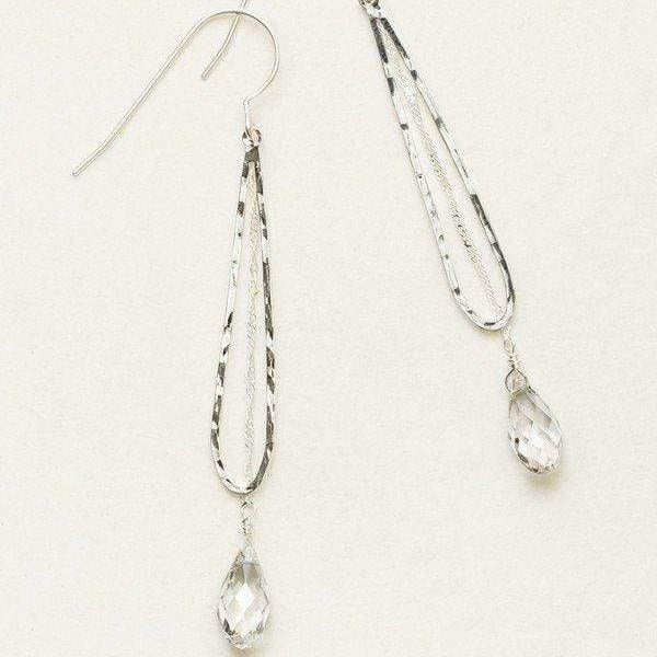 Holly Yashi Jewelry Celestine Earring Silver & Clear Drop