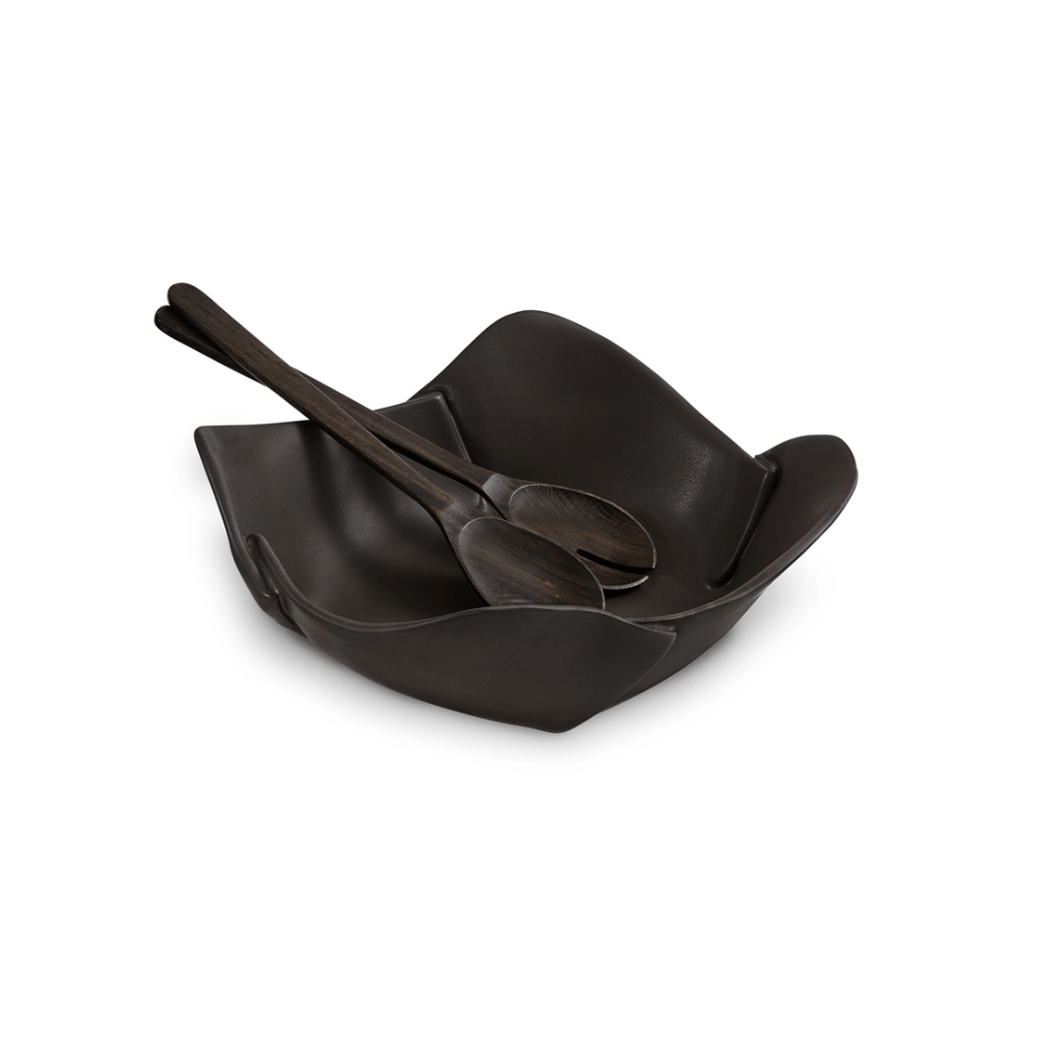 Hilborn Pottery Proudly Handmade in Ontario, CA Ebony Ceramic Square Bowl