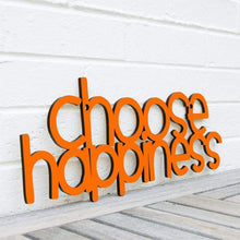 Load image into Gallery viewer, Spunky Fluff Proudly handmade in South Dakota, USA Medium / Orange Choose Happiness
