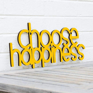 Spunky Fluff Proudly handmade in South Dakota, USA Medium / Yellow Choose Happiness