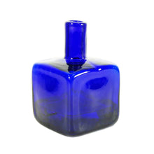 Load image into Gallery viewer, Blenko Proudly Handmade in West Virginia, USA Cobalt Colorful Glass Block Bud Vase
