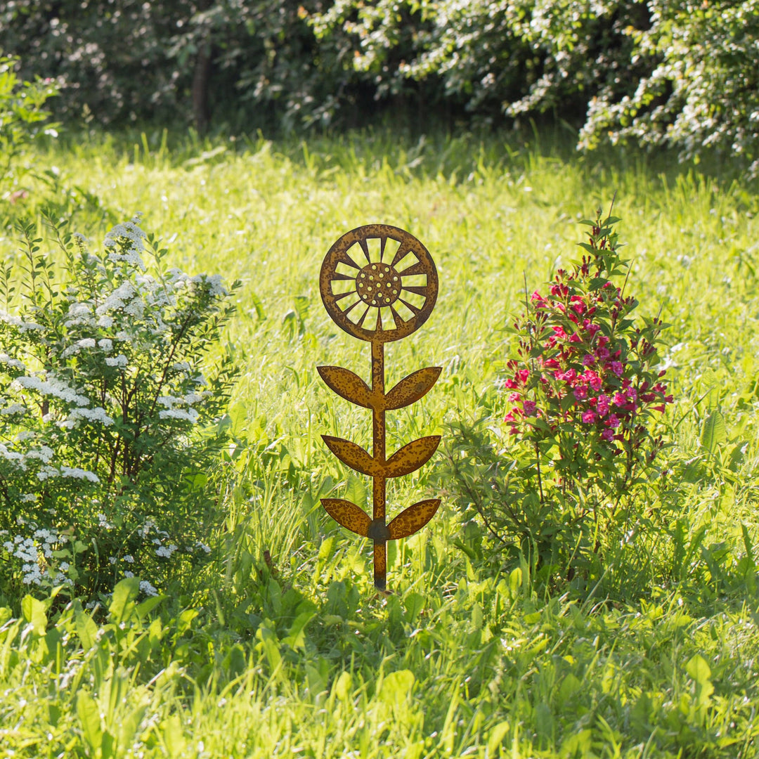 Prairie Dance Contemporary Sunflower Garden Stake