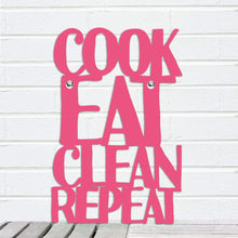 Load image into Gallery viewer, Spunky Fluff Proudly handmade in South Dakota, USA Small / Magenta Cook Eat Clean Repeat

