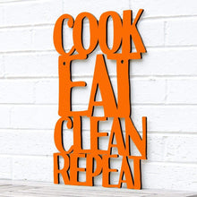 Load image into Gallery viewer, Spunky Fluff Proudly handmade in South Dakota, USA Small / Orange Cook Eat Clean Repeat
