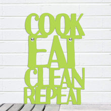 Load image into Gallery viewer, Spunky Fluff Proudly handmade in South Dakota, USA Small / Pear Green Cook Eat Clean Repeat
