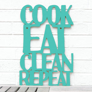 Spunky Fluff Proudly handmade in South Dakota, USA Small / Turquoise Cook Eat Clean Repeat