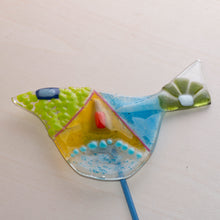 Load image into Gallery viewer, 8 Petals Design Copy of Fused Glass Garden Stake
