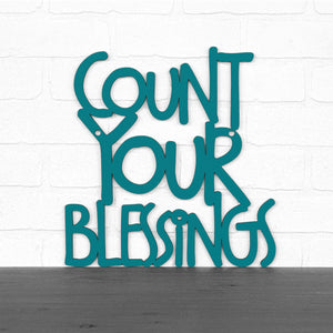 Spunky Fluff Proudly handmade in South Dakota, USA Medium / Teal Count Your Blessings