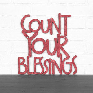 Spunky Fluff Proudly handmade in South Dakota, USA Medium / Weathered Red Count Your Blessings