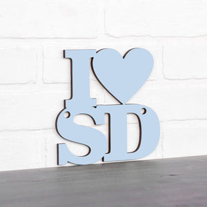 Spunky Fluff Proudly handmade in South Dakota, USA Small / Powder Custom Heart State Initials Sign