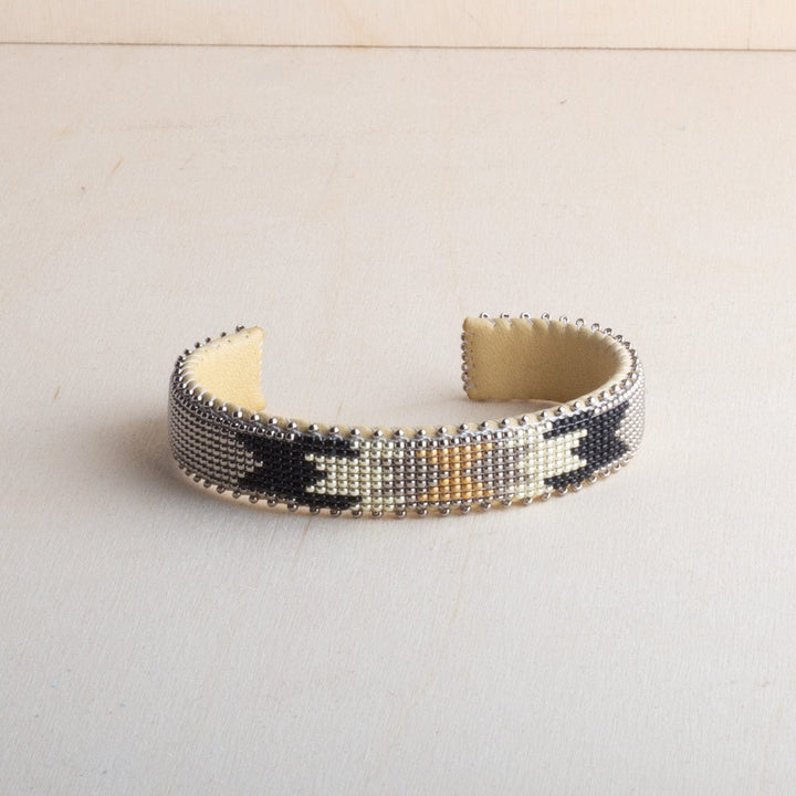 Etkie Jewelry Dawn Beaded Glass Cuff- Small