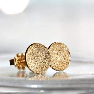 Christina Kober Proudly Handmade in Georgia, USA Gold Vermeil Diamond Dusted Large Studs