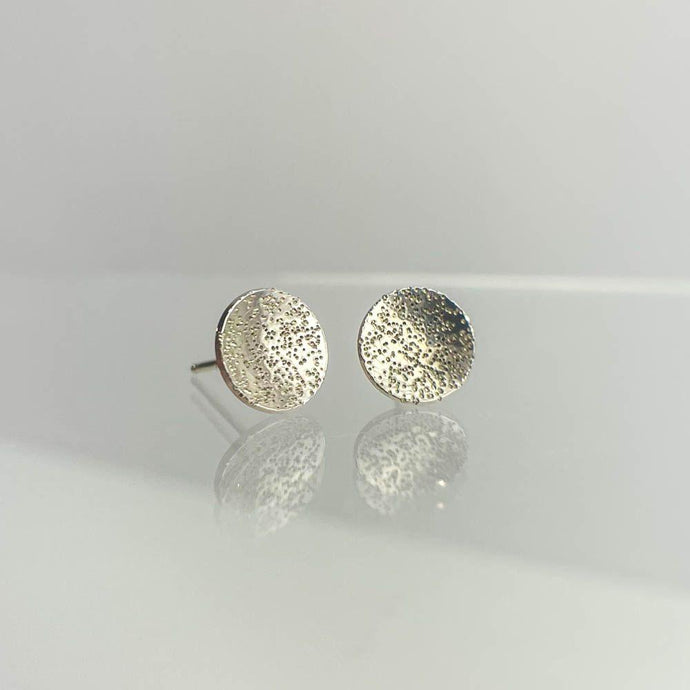 Christina Kober Proudly Handmade in Georgia, USA Sterling Silver Diamond Dusted Large Studs